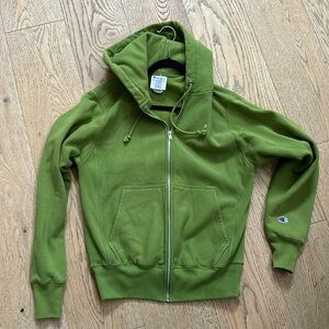 Champion green zip hoodie